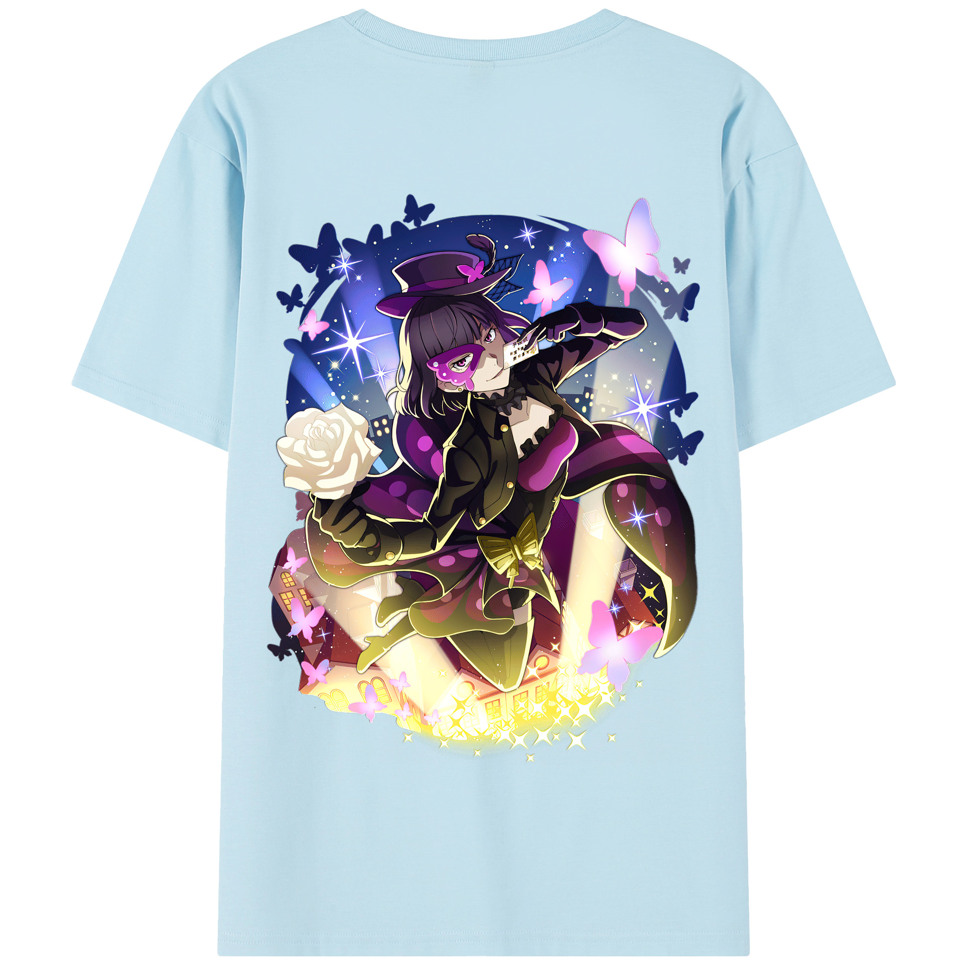 （画像用） 文豪ストレイドッグス Bungo Stray Dogs 綿100％半袖Tシャツ（背面プリント）